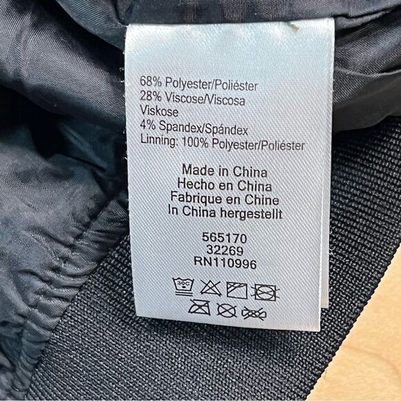 Mens Fox Zip Up Plaid Black White Bomber Long Sleeve sz 1 unisex shacket - Picture 10 of 10